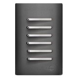 Conjunto Interruptor Sextuplo Simples 4x2 - Novara Especiais Preto Grafite